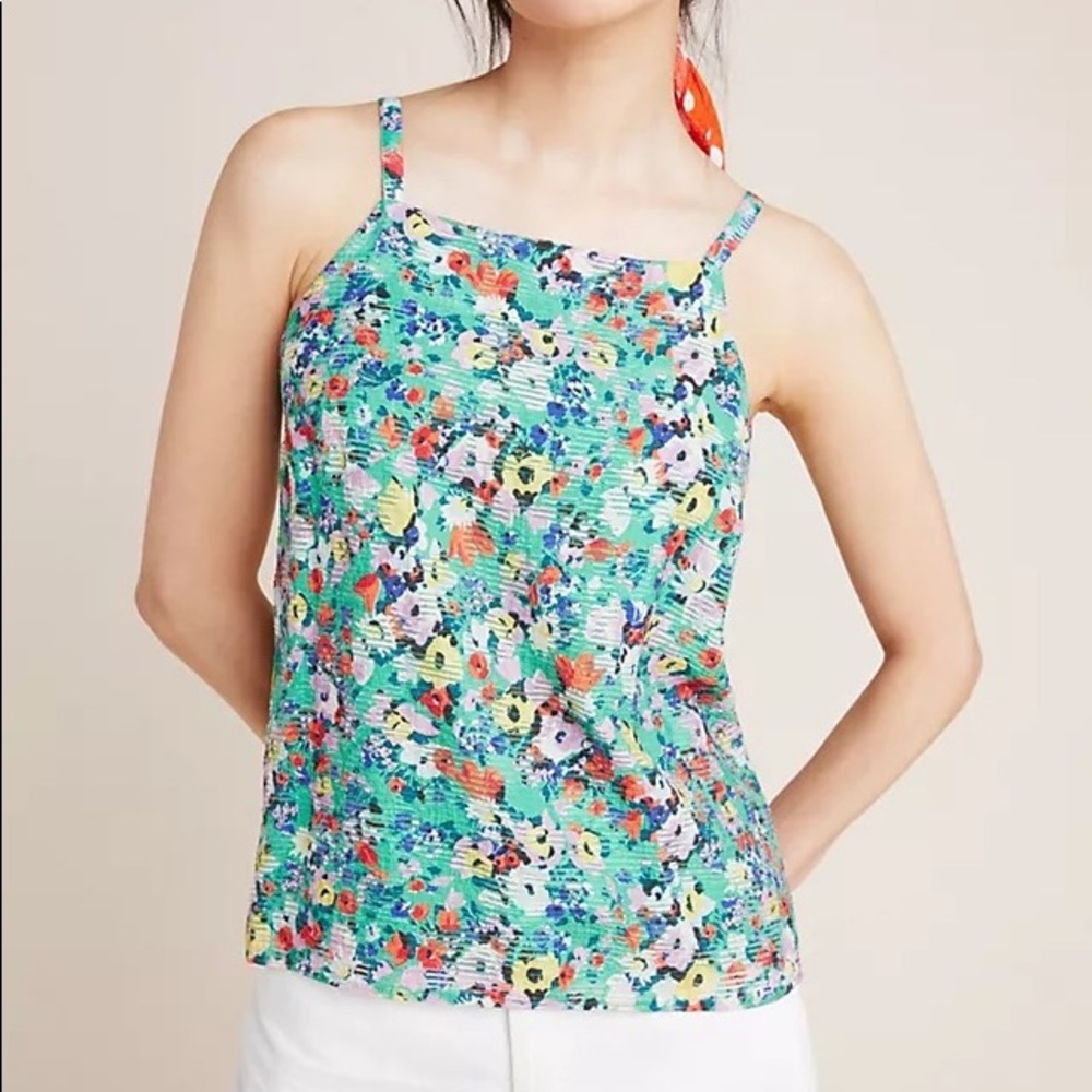 Anthropologie Maeve Quinn Textured Cami Blouse